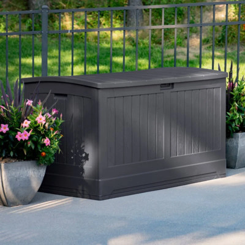 Image of Suncast Montana 757L Storage Box - Peppercorn Grey BMDB200ZP