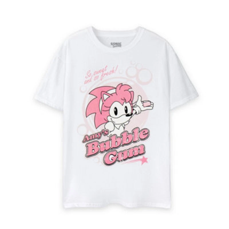 Image of Sonic the Hedgehog Short Sleeved T-Shirt White female