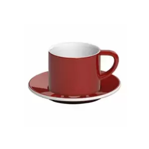 Image of Cappuccino cup with a saucer Loveramics Bond Red, 150ml