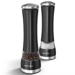 Image of Morphy Richards Electronic Salt and Pepper Mill Set - Black