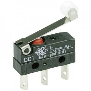 Image of Cherry Switches Microswitch DC1C L1RC 250 V AC 6 A 1 x OnOn IP67 momentary