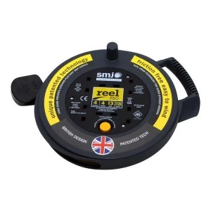 Image of SMJ Electrical 4x 13A Socket 4m Friction Free Tough High Visibility Extension Cable UK Plug