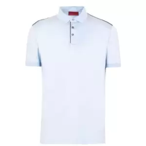 Image of Hugo Contrast Piping Polo Shirt - Blue