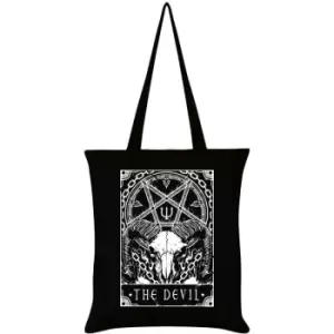 Image of Deadly Tarot The Devil Tote Bag (One Size) (Black/White) - Black/White