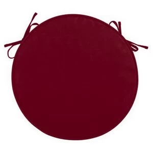 Image of Charles Bentley Pair of Round Seat Pads - Red