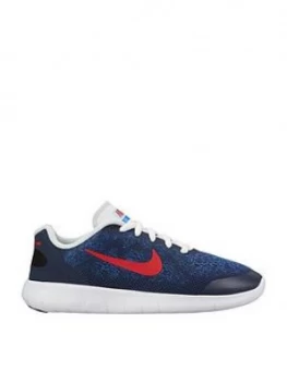 Image of Nike Free RN 2017 Junior Trainer Blue NavyRed Size 5