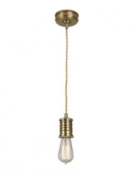 Image of 1 Light Ceiling Pendant Antique Brass, E27