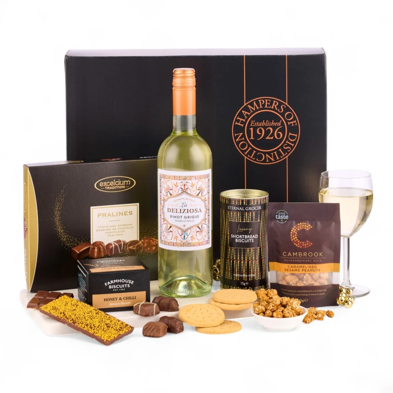 Image of Spicers of Hythe The Celebration (White Wine) Gift Hamper Food and Drink Gifts One Size Multi 39419199000