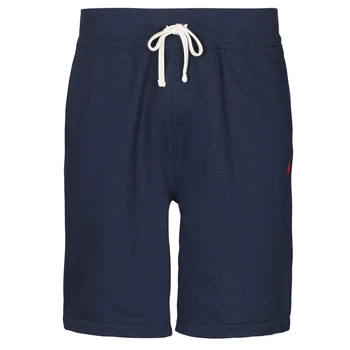 Image of Polo Ralph Lauren SHORT MOLTONE EN COTON LOGO PONY PLAYER mens Shorts in Blue - Sizes EU S,EU M