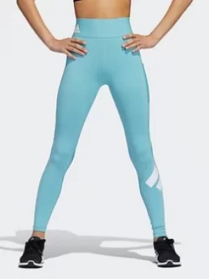 Image of adidas Techfit Logo Long Leggings, Green Size M Women