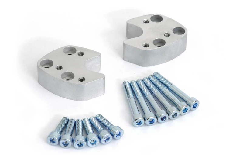 Image of LEH.06.039.114/S - LEH.06.039.114/S - SW Motech 1 System 7mm Handlebar Riser - Yamaha FJR 1300 2003-2005 - Silver Powder-Coated LEH.06.039.114/S