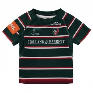 Image of Kukri Leicester Tigers Home Jersey Junior Boys - Green/Red/Wht