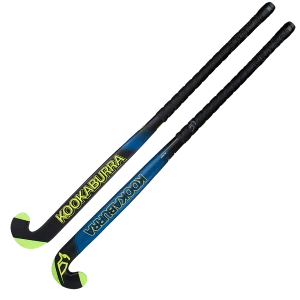 Image of Kookaburra Burst Wooden Hockey Stick Blue/Black 28" Light