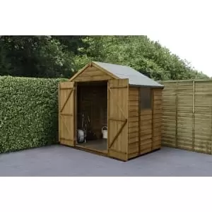 Image of Forest Garden 7 x 5ft Apex Overlap Dip Treated Double Door Shed with Assembly