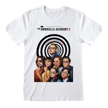 Image of Umbrella Academy - Season 2 Poster Medium T-Shirt - White