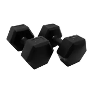 Image of HXGN 2 x 4kg Hex Dumbbells