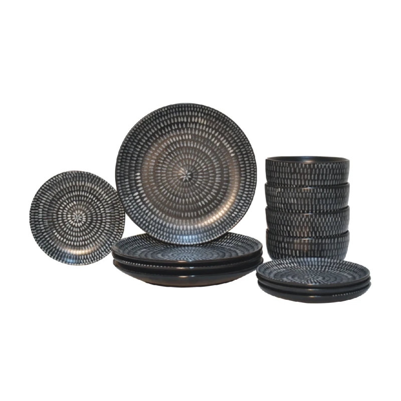 Image of Artisan Furniture Artisan Furniture Kitchen Accessories - Marrisa Kitchen Set, Black & White