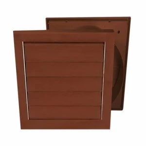 Image of Zexum 4 100mm Gravity Shutter Vent Extractor Ventilation Grille - Brown