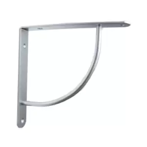 Image of GTV Pair Strong Fixed Shelf Brackets Supports with Fixings - Colour Aluminium. A