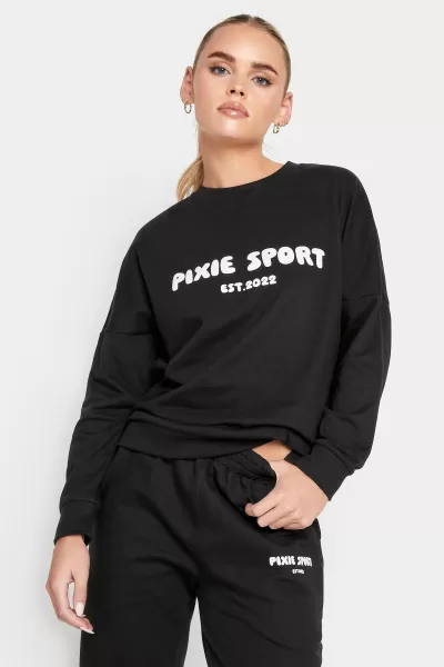 Image of Petite 'Pixie Sport' Slogan Sweatshirt