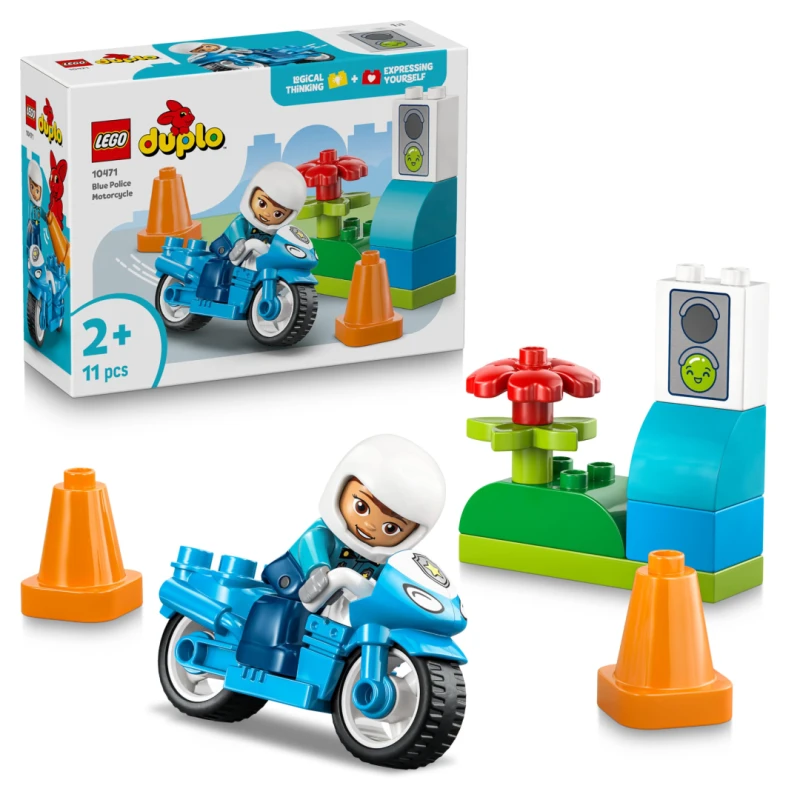 Image of LEGO Duplo 10471 Blue Police Motorcycle