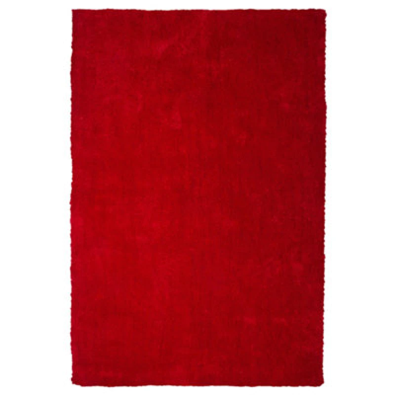 Image of Beliani Shaggy Rug Demre Red 140 X 200 Cm