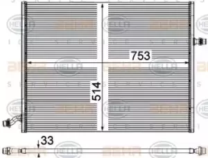 Image of x1 Behr Heat Exchanger 8MK376908-041 Genuine replacement part for Car Made in CZ