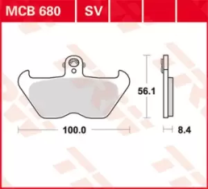 Image of TRW Lucas Brake pad MCB680