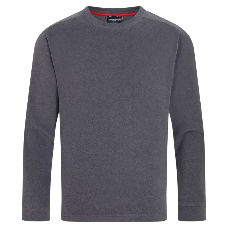 Image of Craghoppers Craghoppers Men Corey Crew Neck Insulating Active Fleece in Grey Size: Medium Grey M Male 5063260131599