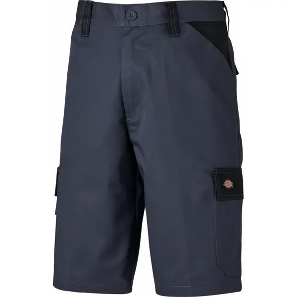 Image of Dickies Mens Everyday Polycotton Velcro Buttoned Workwear Cargo Shorts 40 - Waist 40' Grey/Black ED247SH-GYB-40