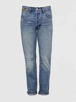Image of Levis Mario 501; Original Fit Selvedge Jeans - Blue