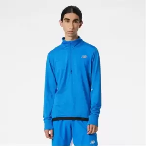 Image of New Balance HeatGear Zip Top Mens - Blue