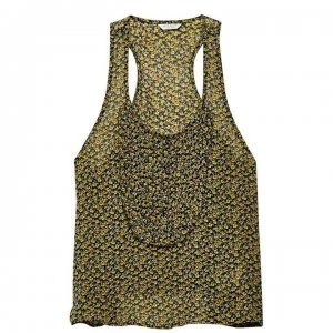 Image of Jack Wills Farley Printed Racer Back Vest - Yellow