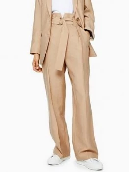 Image of Topshop Slouch Peg Trousers - Sand