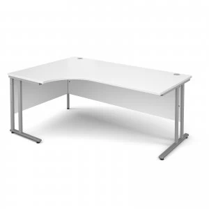 Image of Maestro 25 SL Left Hand Ergonomic Desk 1800mm - Silver Cantilever fram