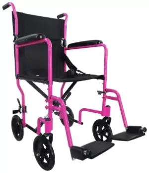 Image of Aidapt Aluminium Compact Pink Transit Chair