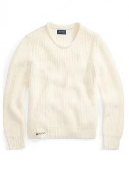 Image of Ralph Lauren Girls Knitted Fisherman Jumper