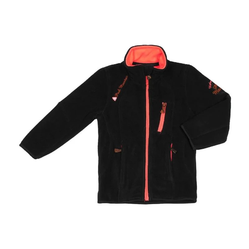 Image of Girl's fleece jacket Peak Mountain Gacalon Noir Female 12 ans