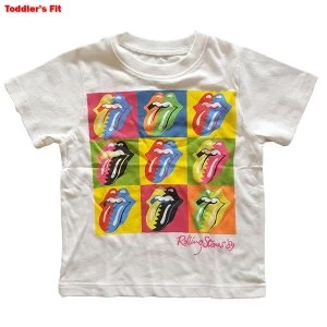Image of The Rolling Stones - Two-Tone Tongues Kids 3 Years T-Shirt - White