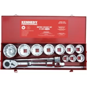 Image of Metric Socket Set 15PC 1" Sq. Dr.