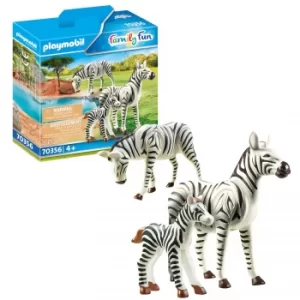 Image of Playmobil Family Fun Zebras with Foal (70356)