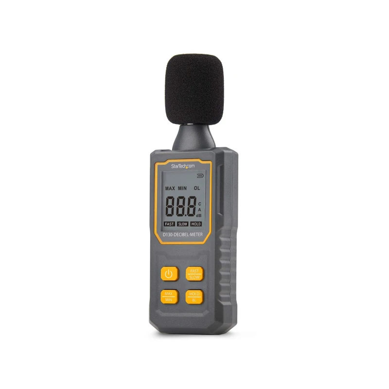 Image of StarTech.com StarTech.com Handheld Digital Sound Meter w/Large LCD, Noise/Decibel Level Reader for Server Room/Office, Audio Monitor, 30-130dBA Range,