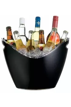 Image of Black Acrylic Drinks Pail / Cooler, Labelled