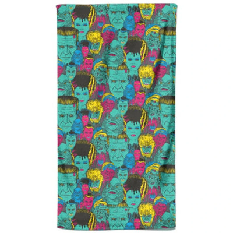 Image of Zavvi Frankenstein Mixed Pattern Beach Towel