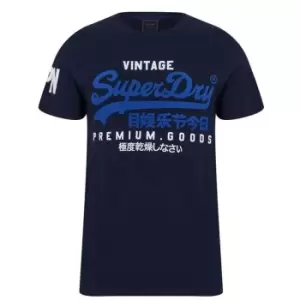 Image of Superdry Vintage Logo T Shirt - Blue