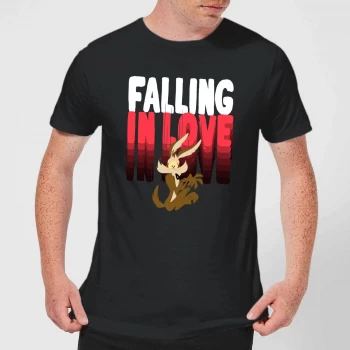Image of Looney Tunes Falling In Love Wile E. Coyote Mens T-Shirt - Black - 4XL - Black