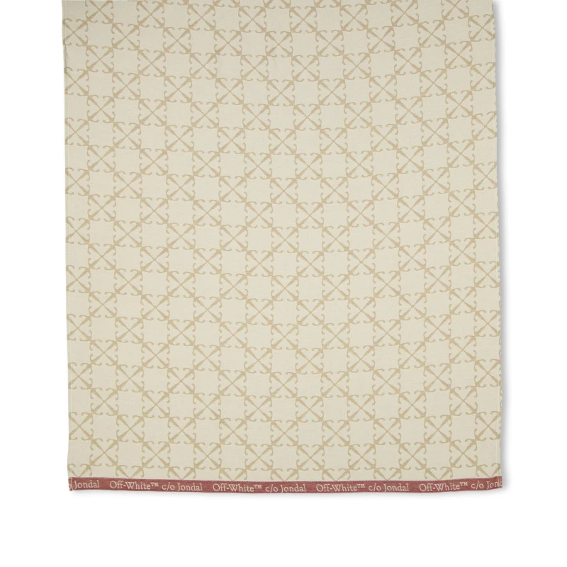 Image of Off White Linen Towels Beige Red unisex One Size