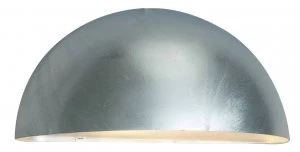 Image of 1 Light Outdoor Wall Light Galvanised IP43, E27