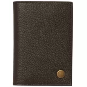 Image of Barbour Mens Contrast Leather Billfold Dark Brown One Size
