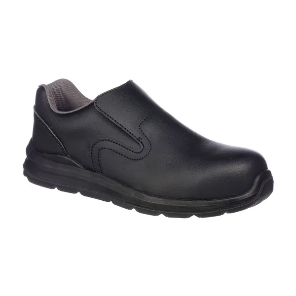 Image of Portwest Compositelite Slip On Safety Trainers FD62BKR46 Colour: Black
